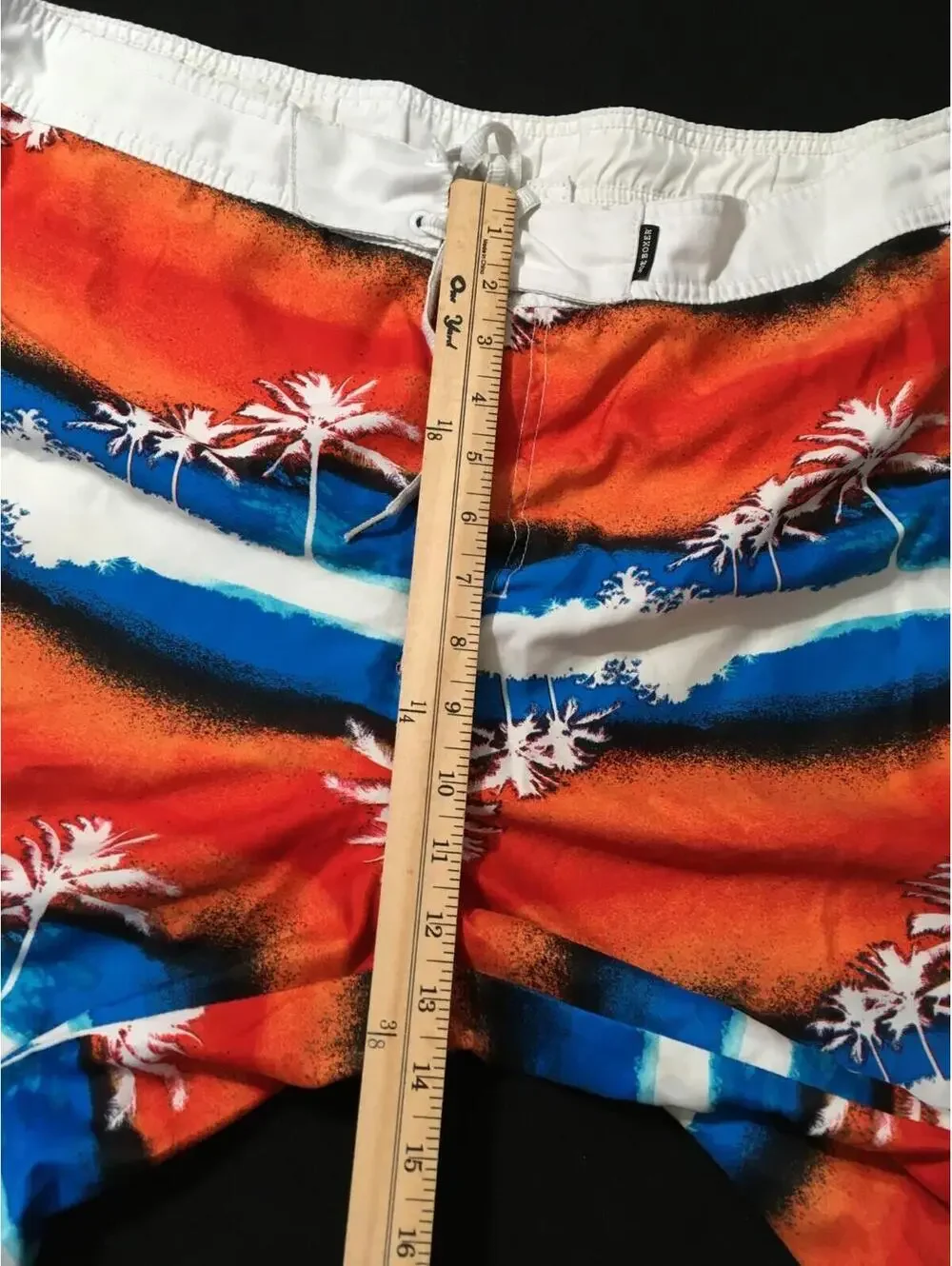 Joe Boxer Board Shorts Swim Trunks Mens Large palms tropical Lined - Picture 12 of 15